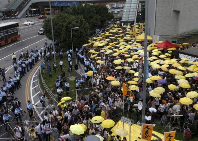 ‘Şemsiye protestolarından’ sonra gelen erken seçimin cezası kesildi